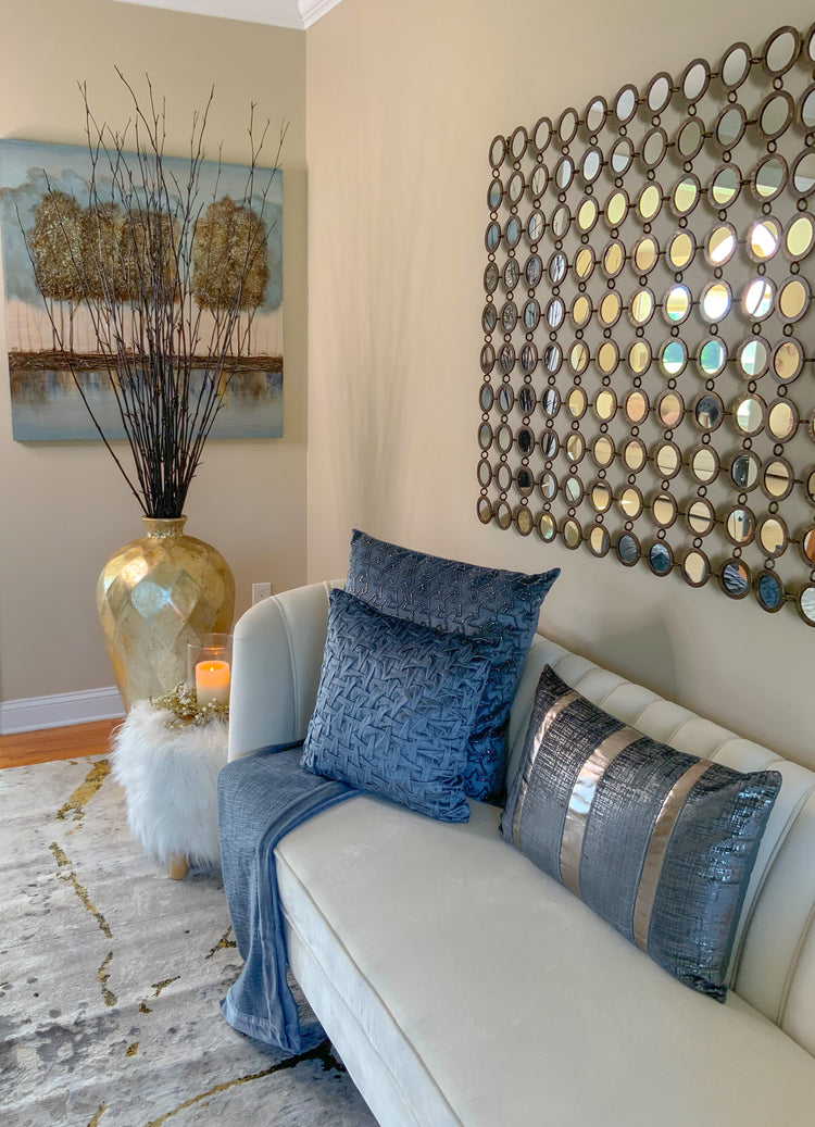 Embellished Accent Pillows and Throws