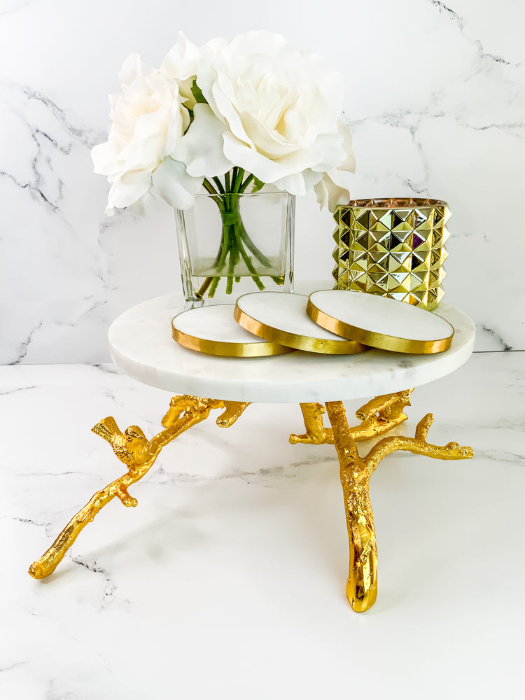 Gabrielle Gold Bird Cake Stand Collection