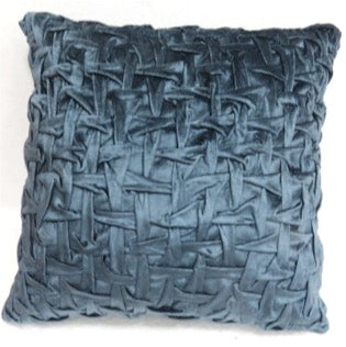 Agathe Midnight Blue Loose Cross Pillow 18”x18”