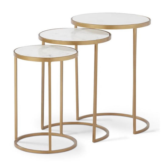 Marble Nesting Tables Set of Three